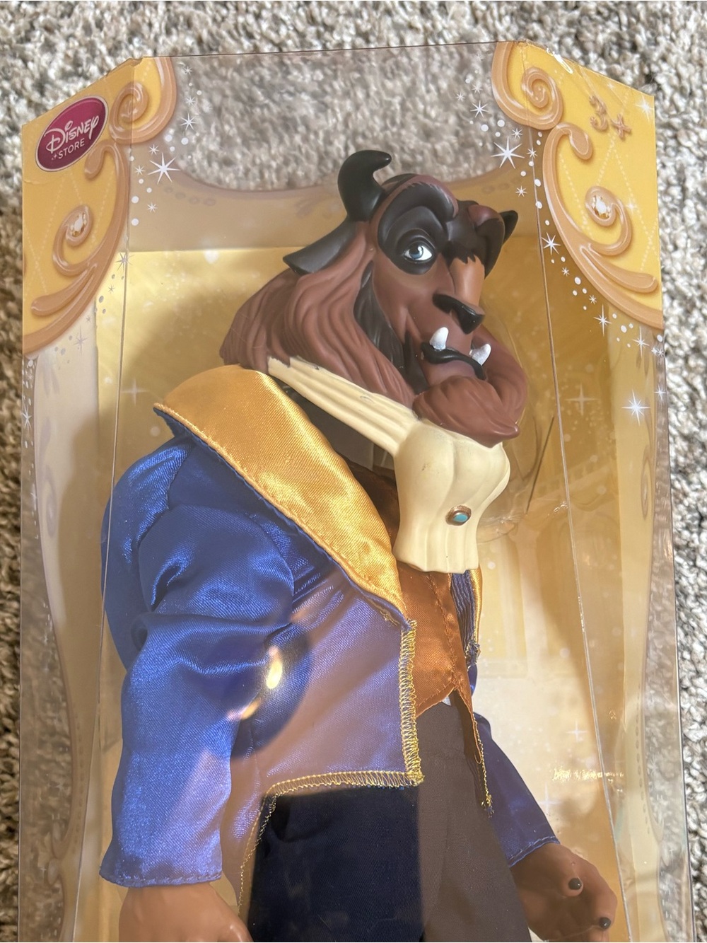 Disney Beast Plush in Blue and Gold Regal Outfit